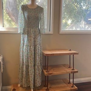 Code mode Nordstrom ruched flower print maxi dress